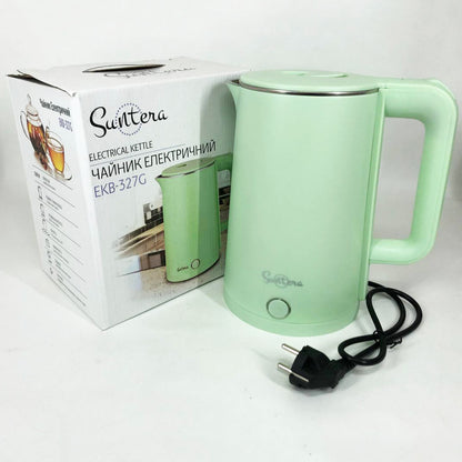 Электрочайник Suntera EKB-327G 1.8 Л, стильный электрический чайник, электронный чайник, чайник дисковый