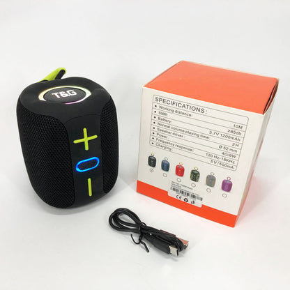Портативная Bluetooth колонка TG658 8W с RGB подсветкой, Беспроводная колонка мощная. Цвет: черный