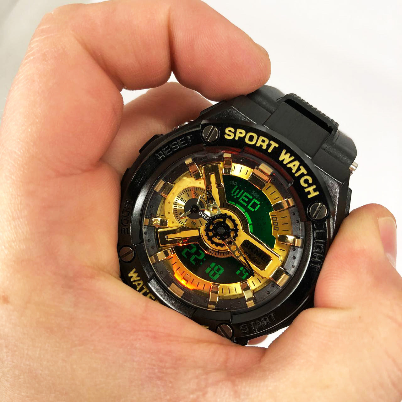 Часы наручные мужские SKMEI 2101BKGD, армейские часы противоударные, оригинальные мужские часы спортивные