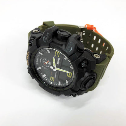 Часы наручные мужские SKMEI 1586AG ARMY GREEN, мужские армейские водостойкие тактические. Цвет: зеленый