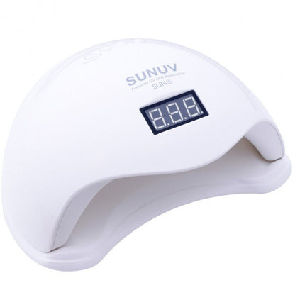 Лампа для маникюра Sun 5 nail lamp FD93-1 led для сушки гель лака с таймером для домашнего использования