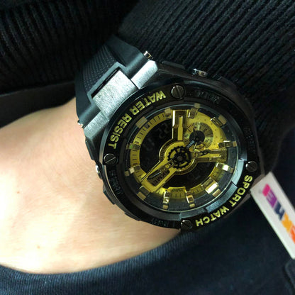 Часы наручные мужские SKMEI 2101BKGD, армейские часы противоударные, оригинальные мужские часы спортивные