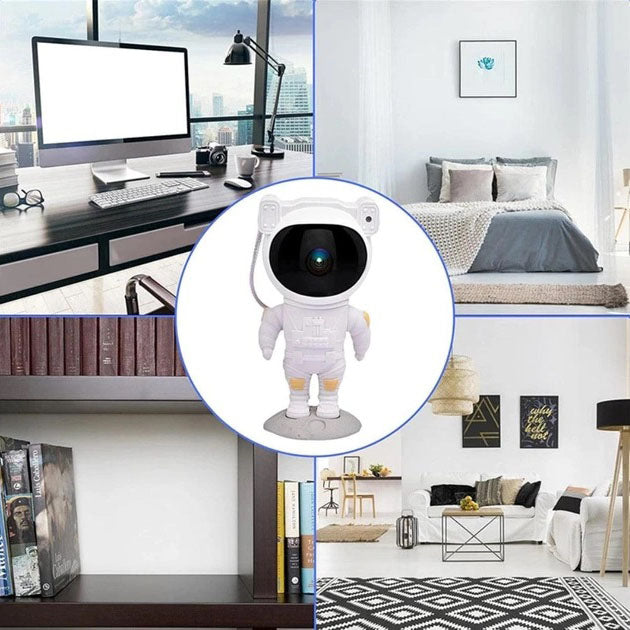 Ночник Проектор Астронавт звездного неба и галактики Космонавт 8 режимов с пультом ДУ