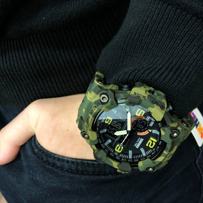 Часы наручные мужские SKMEI 1520CMGN CAMO GREEN, часы военные мужские, для военнослужащих. Цвет: камуфляж