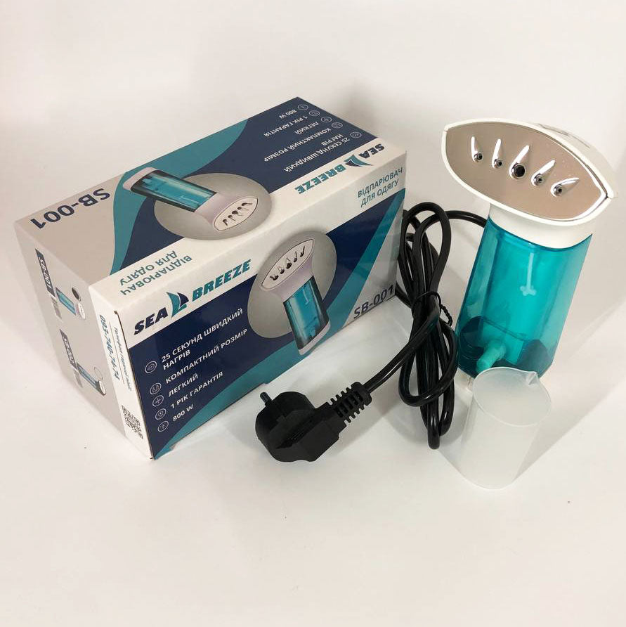 Отпариватель портативный SeaBreeze SB-001, отпариватель паровая щетка, компактный. Цвет: белый