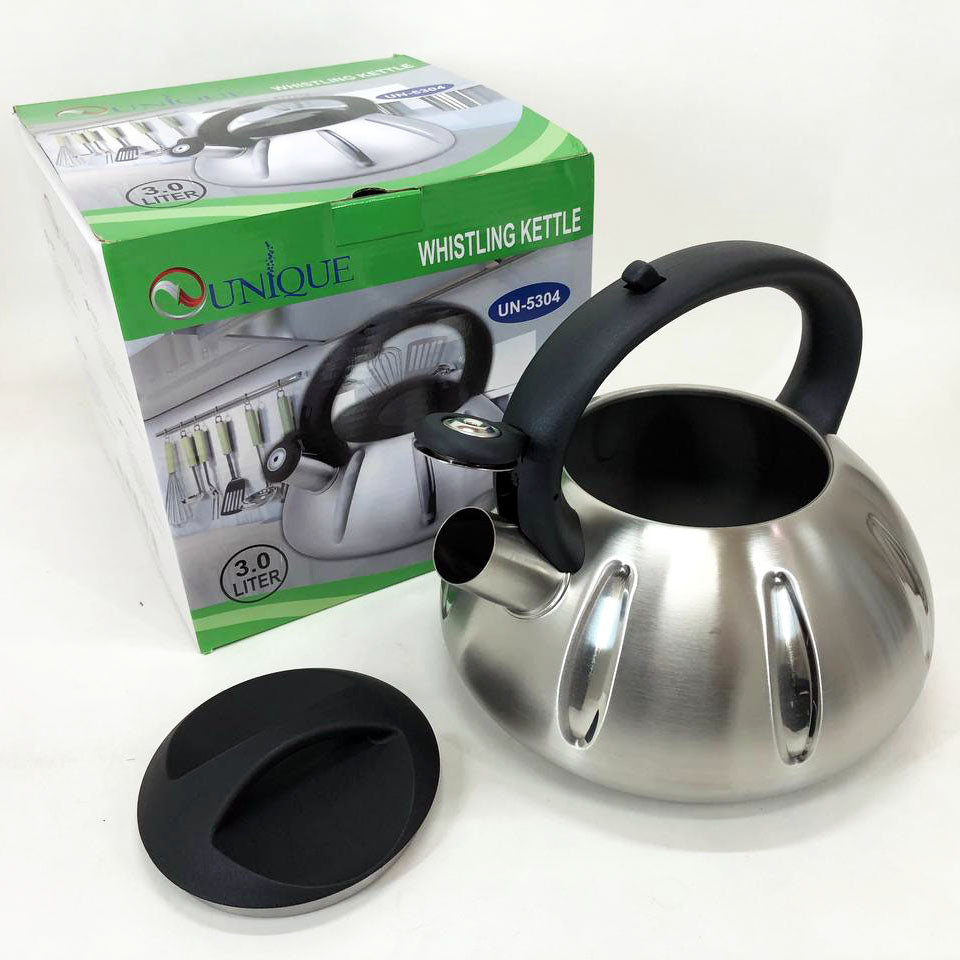 Чайник Unique UN-5304 со свистком 3 Л, чайник для газовой плитки, металлический чайник, чайники для плит