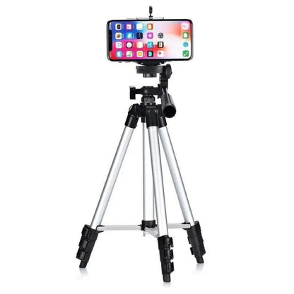 Штатив для телефона и фотоаппарата Tripod 3110 PRO портативный трипод 0,35-1.02м высота. Цвет: серебряный
