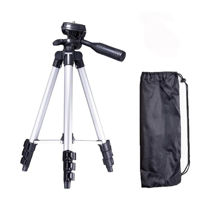 Штатив для телефона и фотоаппарата Tripod 3110 PRO портативный трипод 0,35-1.02м высота. Цвет: серебряный