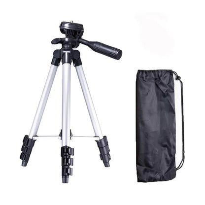 Штатив для телефона и фотоаппарата Tripod 3110 PRO портативный трипод 0,35-1.02м высота. Цвет: серебряный