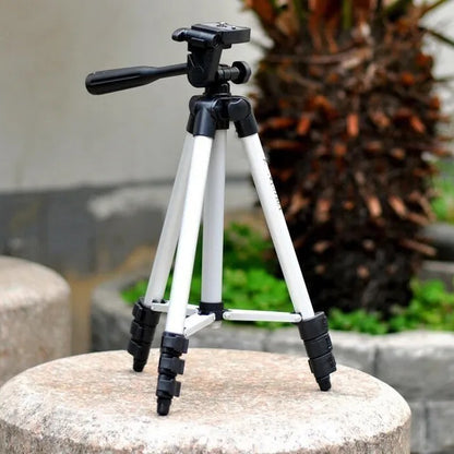 Штатив для телефона и фотоаппарата Tripod 3110 PRO портативный трипод 0,35-1.02м высота. Цвет: серебряный