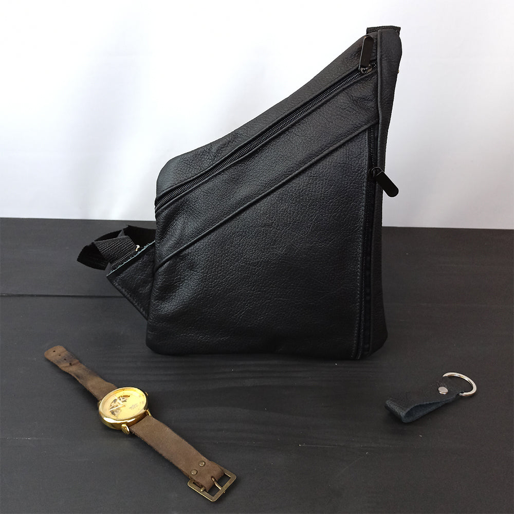Мужская сумка-слинг из натуральной кожи, сумка через плечо мужская кожаная, борсетка сумка через плечо