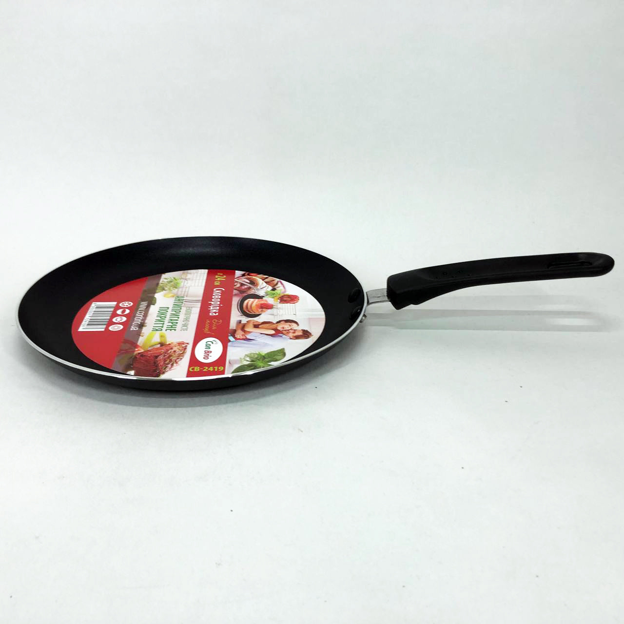 Сковорода для блинов Con Brio CB-2419 с антипригарным покрытием Xylan plus 24 см, качественная сковорода