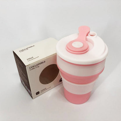 Кружка туристическая (складная/силиконовая), кружка походная силиконовая складная. Цвет: розовый