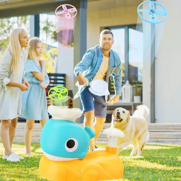Интерактивная детская игрушка летающая тарелка фрисби Small Whale