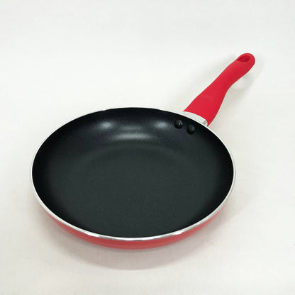 Сковорода Con Brio CB-2014 с антипригарным покрытием Pfluon 20 см, качественная сковорода. Цвет: красный