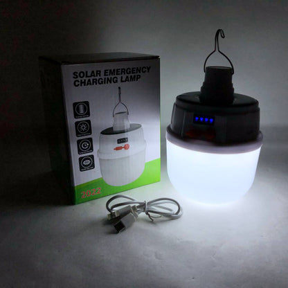 Аккумуляторная кемпинговая LED лампа светильник JD-2022 с солнечной панелью, кемпинговый фонарь-лампа