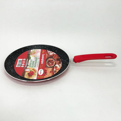 Сковорода блинная 24 см с антипригарным покрытием Con Brio CB-2424 для всех видов плит. Цвет: красный
