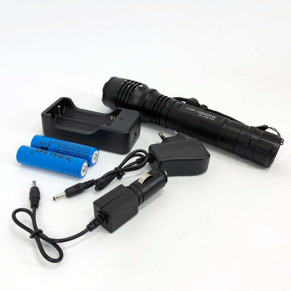 Ручний акумуляторний ліхтар Bailong BL-P08-P50, потужний ручний ліхтарик, ручний ліхтарик led