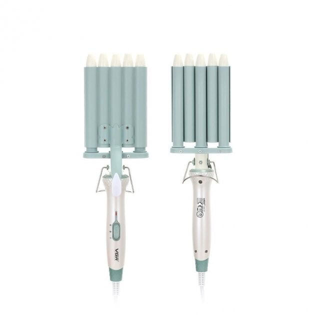 Плойка волна для волос VGR V-597 пять волн диаметр 16 мм с керамическим покрытием для кучеряшек и локонов