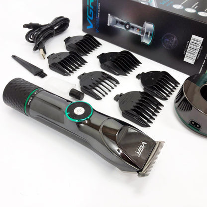 Профессиональная беспроводная машинка для стрижки волос и бороды VGR V-256, беспроводная электробритва