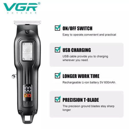Машинка для стрижки волос VGR V-918, Беспроводная электробритва, Машинка для стрижки волос домашняя