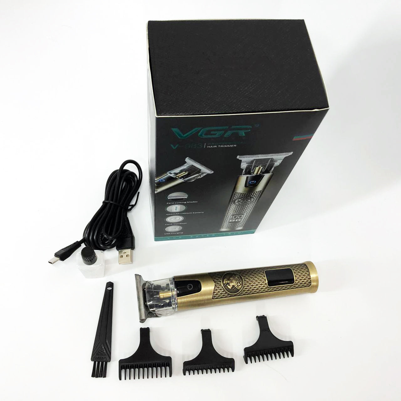 Машинка для стрижки волос VGR V-983, Беспроводная электробритва, Электромашинка для волос