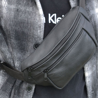 Мужская сумка на грудь, Сумка для города, Бананка унисекс, Вместительная бананка, Бананка через плечо