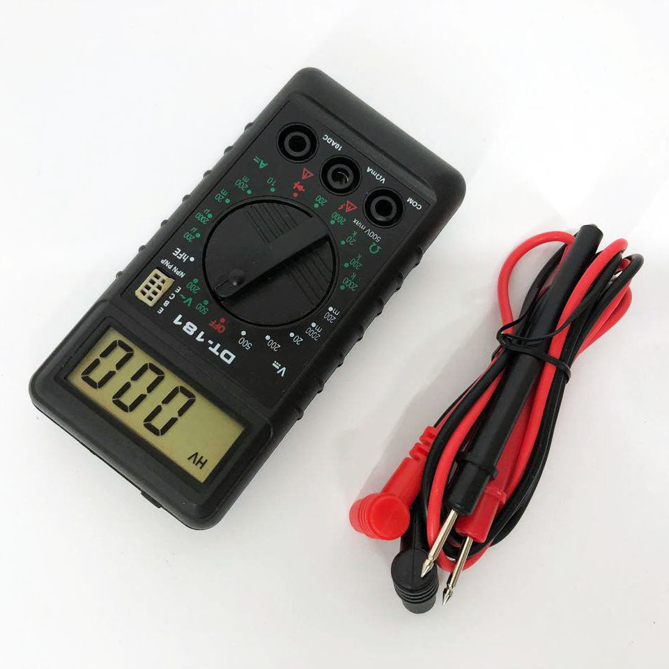 Компактный Мультиметр DT-181 тестер цифровой, щупы в комплекте, мультиметр с защитой, электронный мультиметр