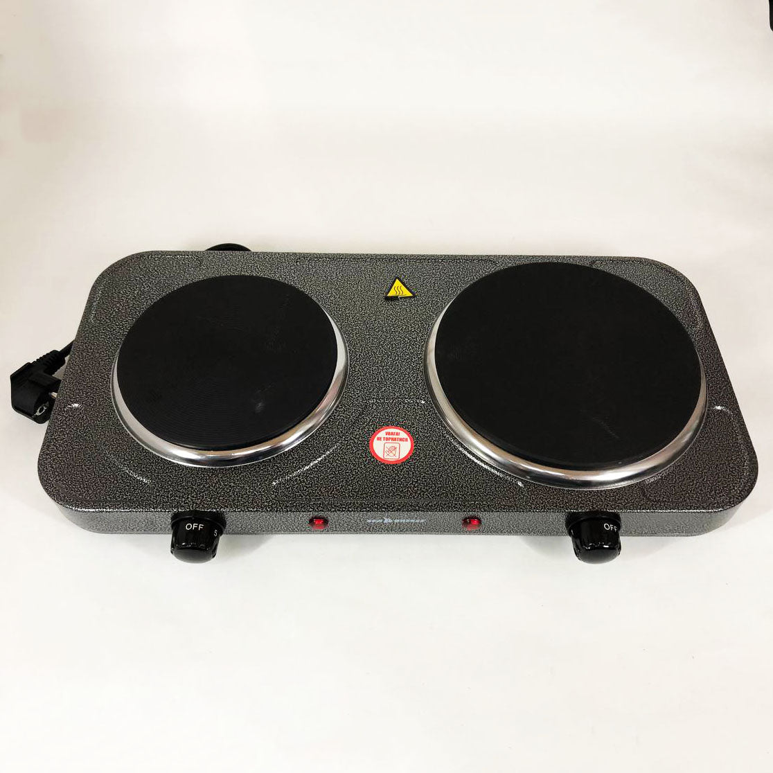 Настольная плита электрическая Sea Breeze SB-065 2500 Вт Электроплита двойная, двухконфорочная настольная