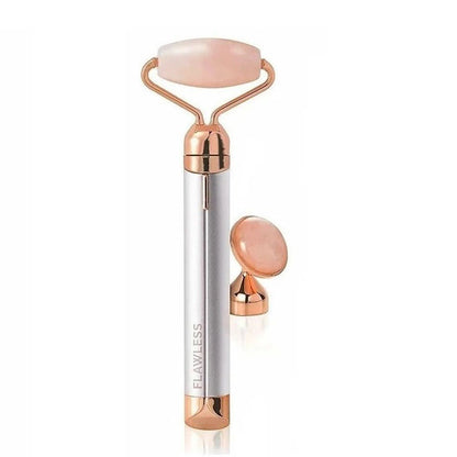 Массажер ролик электрический для лица Facial Roller Massager. Цвет: бежевый