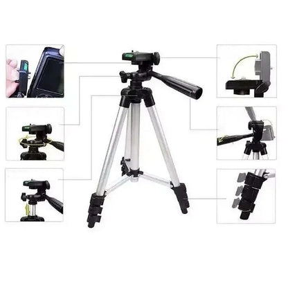 Штатив для телефона и фотоаппарата Tripod 3110 PRO портативный трипод 0,35-1.02м высота. Цвет: серебряный