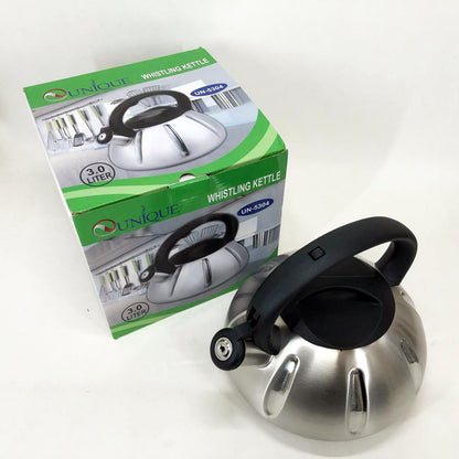 Чайник Unique UN-5304 со свистком 3 Л, чайник для газовой плитки, металлический чайник, чайники для плит