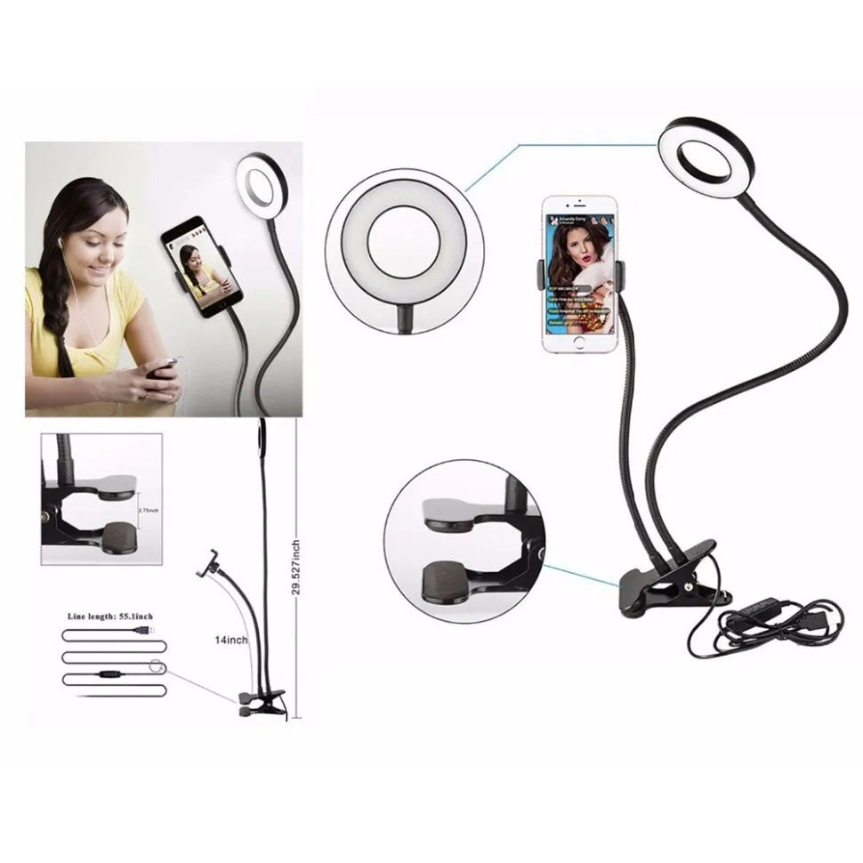 Набор блогера Professional Live Stream, светодиодная кольцевая лампа для селфи, Led лампа кольцевая