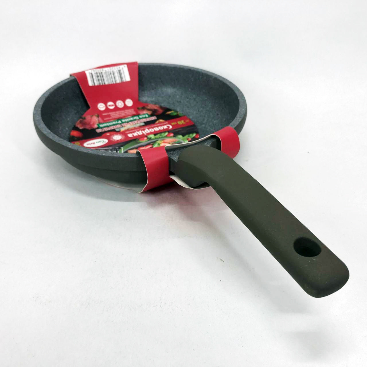 Сковорода Con Brio CB-2026 Eco Granite Premium 20 см, Сковорода для дома качественная. Цвет: серый