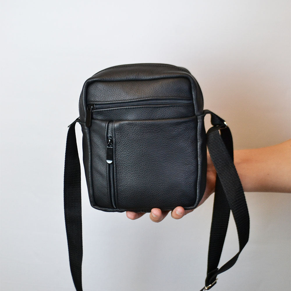Элегантная мужская кожаная сумка-мессенджер из натуральной кожи на 5 отделений, мужская сумка через спину