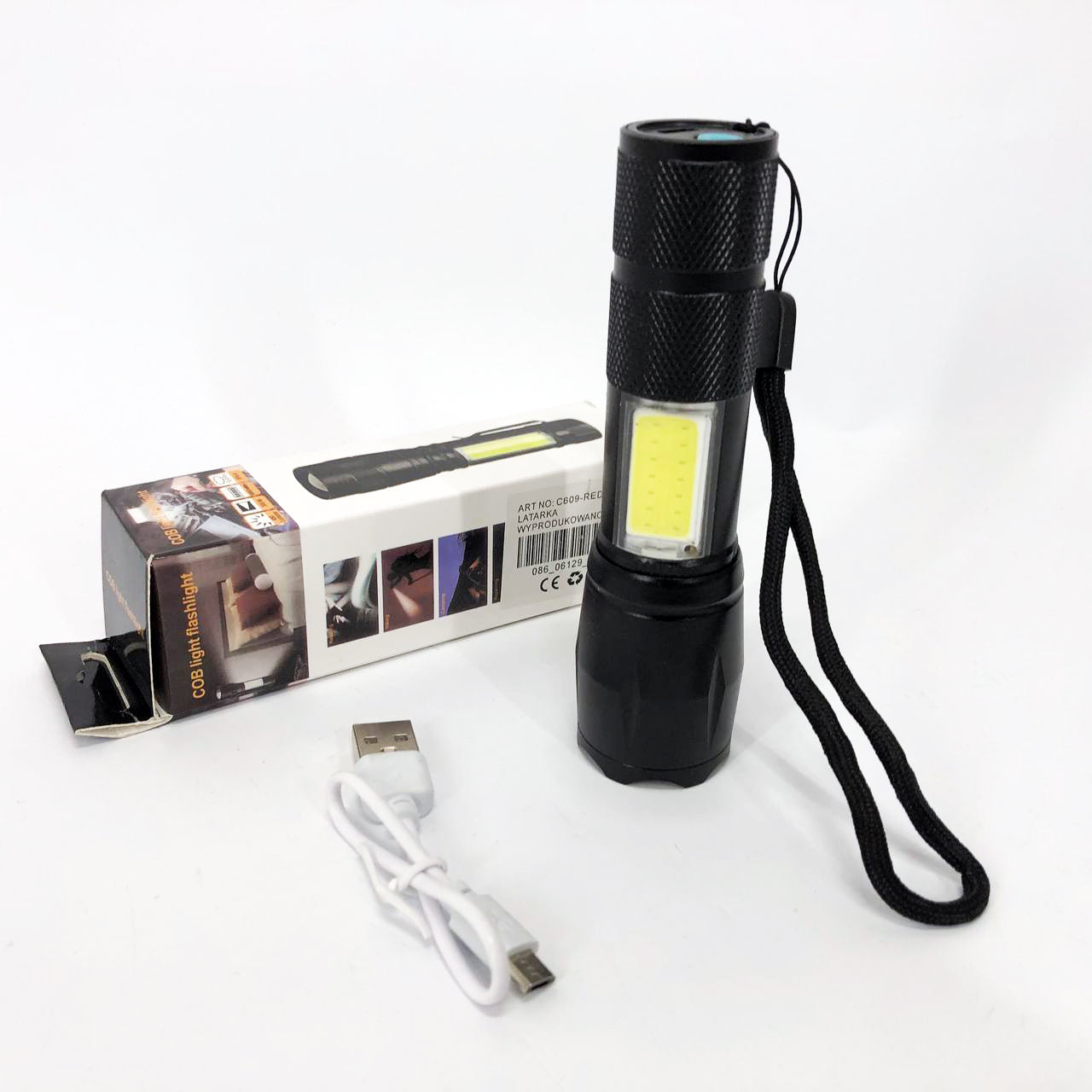 Фонарик карманный PLD C609-T6+COB, Сверхмощный фонарик, Яркий фонарик, Качественный фонарик