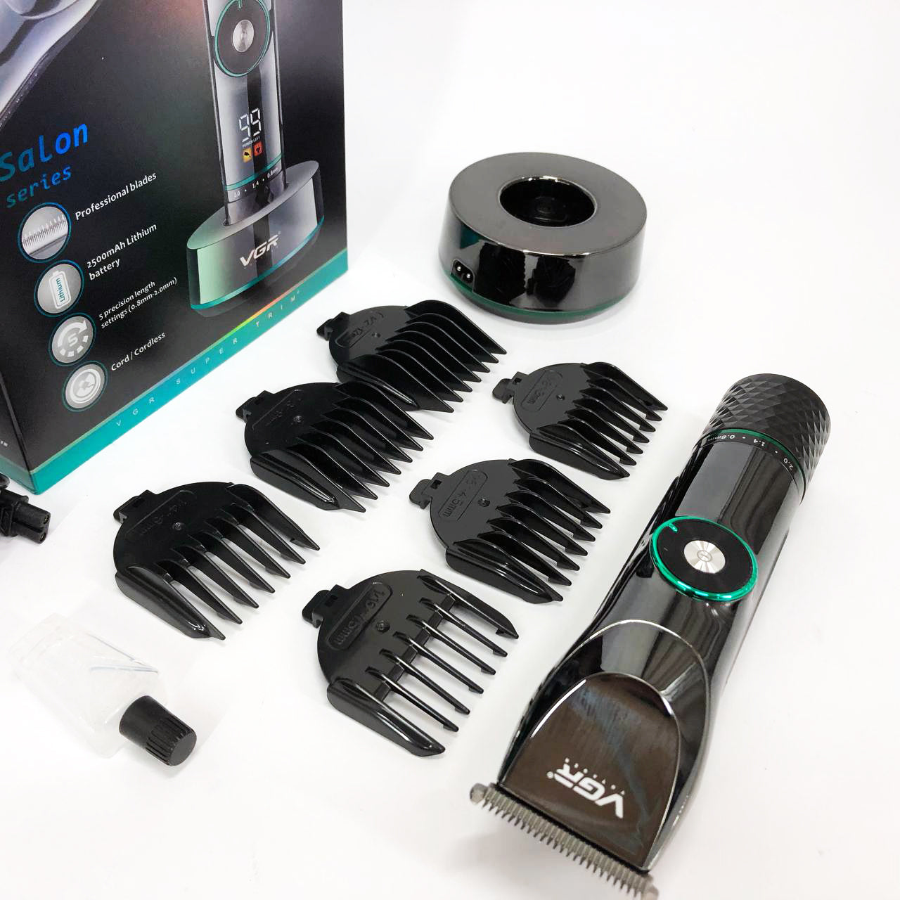 Профессиональная беспроводная машинка для стрижки волос и бороды VGR V-256, беспроводная электробритва