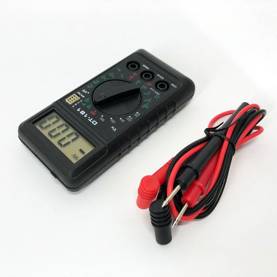 Компактный Мультиметр DT-181 тестер цифровой, щупы в комплекте, мультиметр с защитой, электронный мультиметр