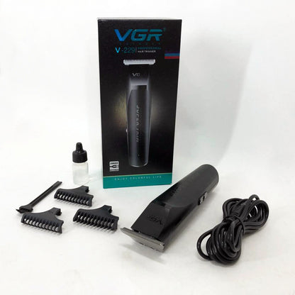 Машинка для стрижки VGR V-229 беспроводная с комплектом насадок, окантовочная машинка