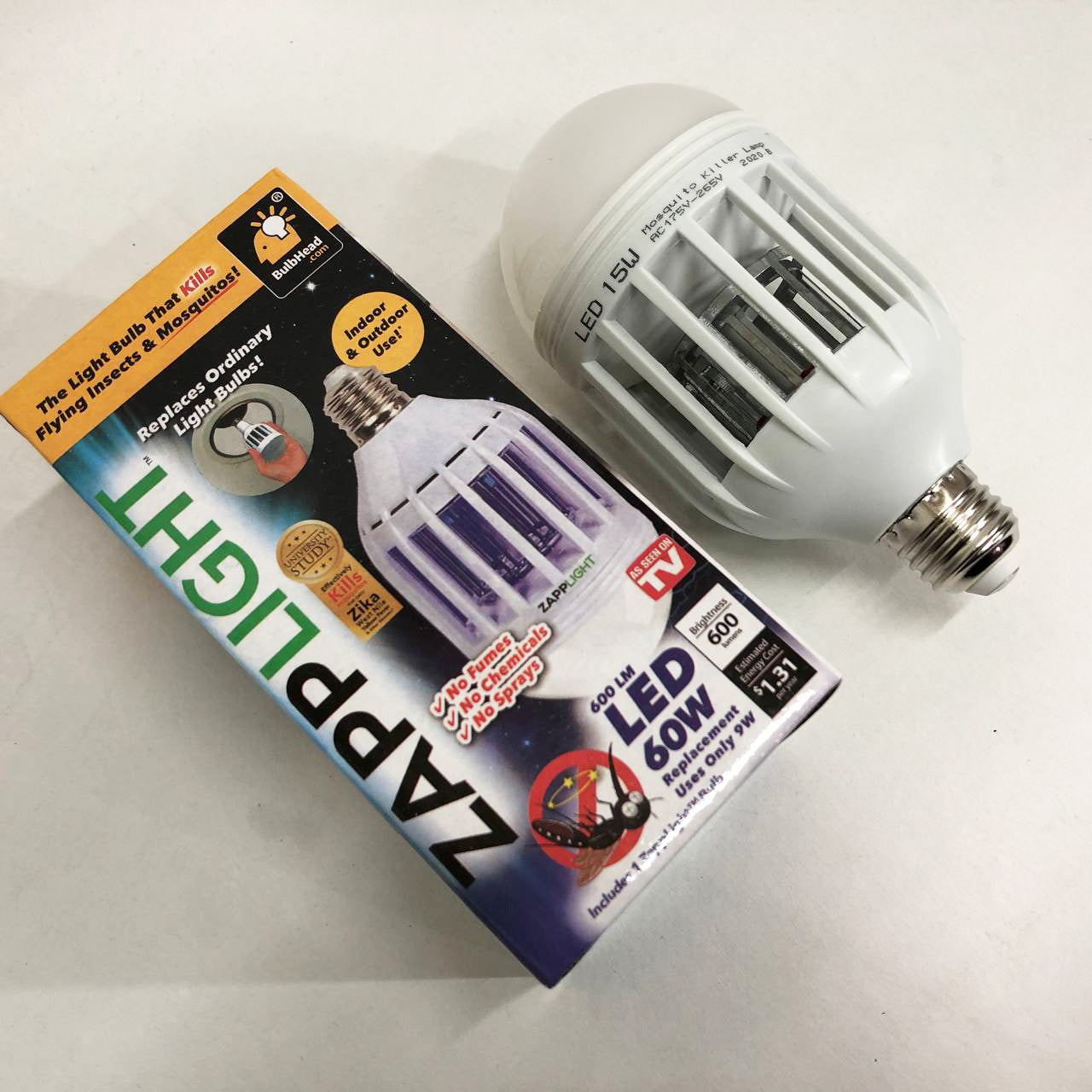 Светодиодная лампа приманка для насекомых Zapp Light, электрическая ловушка для насекомых, противомоскитная лампа от комаров