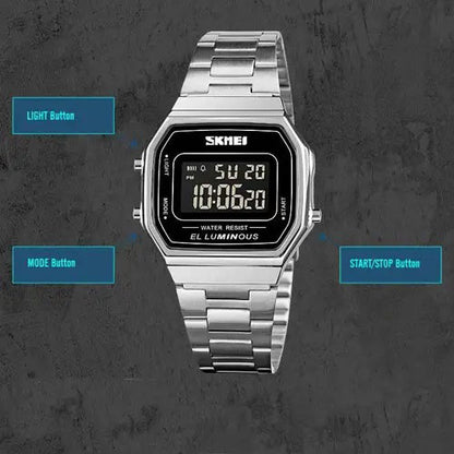 Часы наручные мужские SKMEI 1647SI, армейские часы противоударные, модные мужские часы