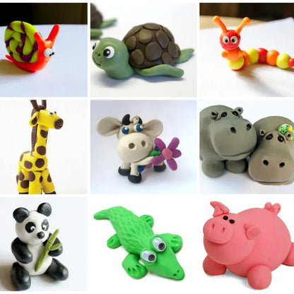 Легкий воздушный пластилин 24 цвета для лепки с инструментами набор для творчества художественный