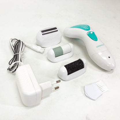 Эпилятор Gemei GM-7006 4в1 - Профеcсиональный беспроводной эпилятор бритва с насадками триммер + пемза