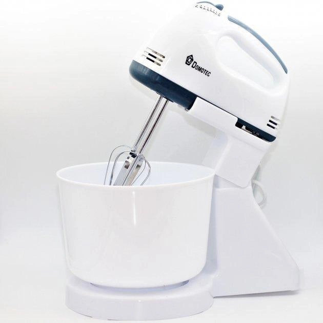 Міксер побутовий 7 швидкостей із чашею 2 л Domotec MS-1366, міксер кухонний стаціонарний, кухонний тістоміс