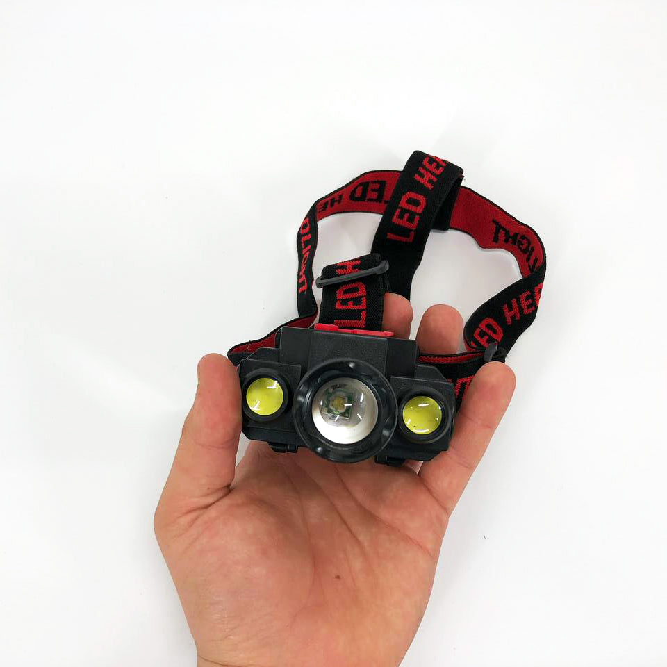 Фонарь налобный Bailong BL-1805 COB XPE аккумуляторный, фонарь на голову для рыбалки, надежный налобный