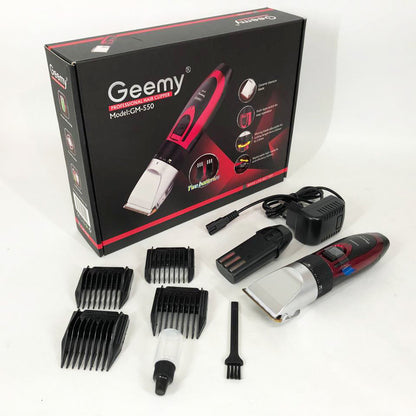 Профессиональная машинка для стрижки волос GEMEI GM-550 с двумя аккумуляторами, Бритва триммер для бороды