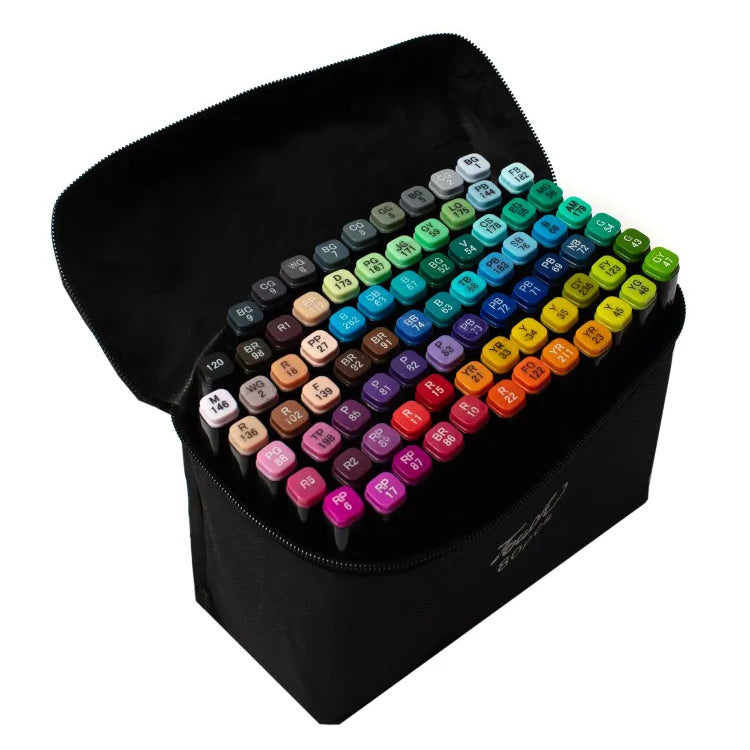 Двусторонние маркеры touch, двусторонние маркеры 80 шт, Професиональные маркеры для графики и живописи