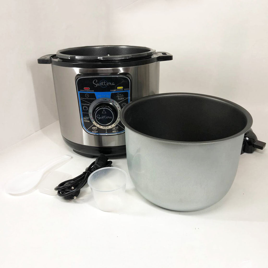 Мультиварка-скороварка SUNTERA SPC-1100 1000 Вт, пароварка для кухни бытовая, антипригарные рисоварки