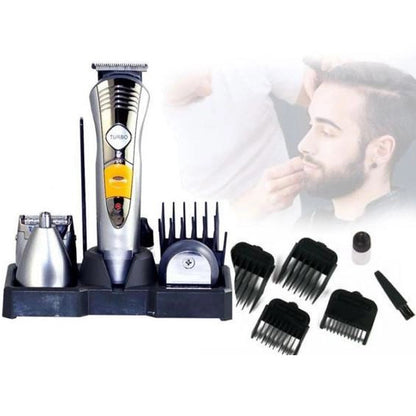 Набор для стрижки Pro Gemei GM-580 триммер 7в1 для стрижки волос, бритья бороды, для носа и ушей, стайлер
