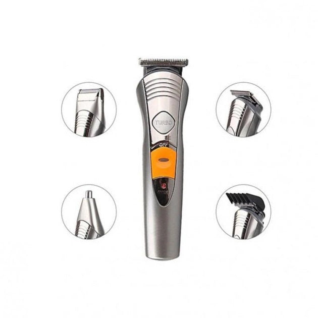 Набор для стрижки Pro Gemei GM-580 триммер 7в1 для стрижки волос, бритья бороды, для носа и ушей, стайлер